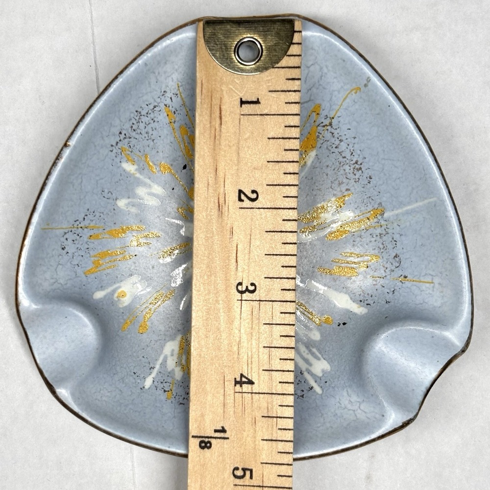 MCM 40s Germany Carstens Tonnieshof 4.75" Ashtray #312 Cigar Taupe Gold EUC - Picture 3 of 8